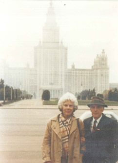 Mr. &amp; Mrs. Fox at Moscow State University, 1988